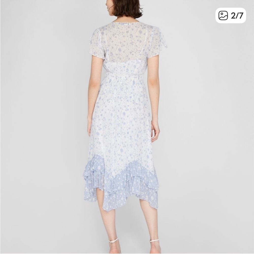 Club Monaco Printed Ruffle Dress - Picture 3 of 8